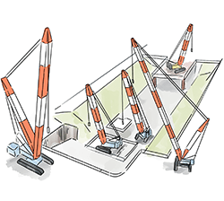 衝突防止のイラスト